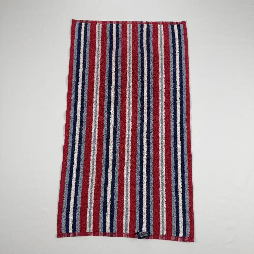 Ralph Lauren RL 67 Striped Cotton Hand Towels Nautical Made in USA Set of 2